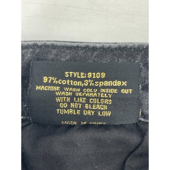 Encore Junior's Black Paint Splatter Jeans Medium Wash Mid-Rise Denim Size 7 - Picture 6 of 10